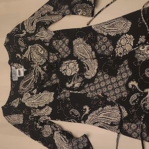 EUC 1990s Vintage La Belle Paisley and Floral Print Mini Dress